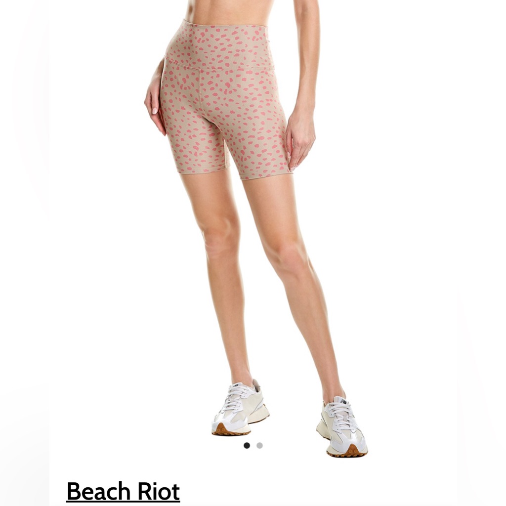 Beach Riot Pink Patterned Biker Shorts Sz M